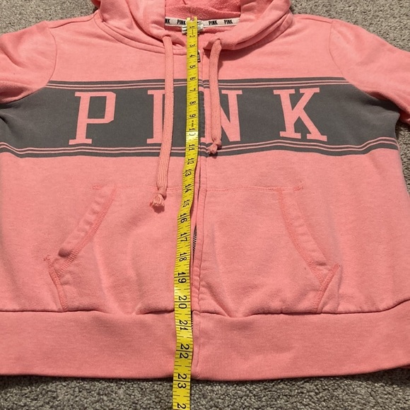 PINK VIctoria’s Secret Hooded Full Zip Sweatshirt M - Picture 14 of 15